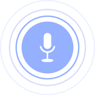 Podcast microphone Voice Recognition AI personal assistan icon